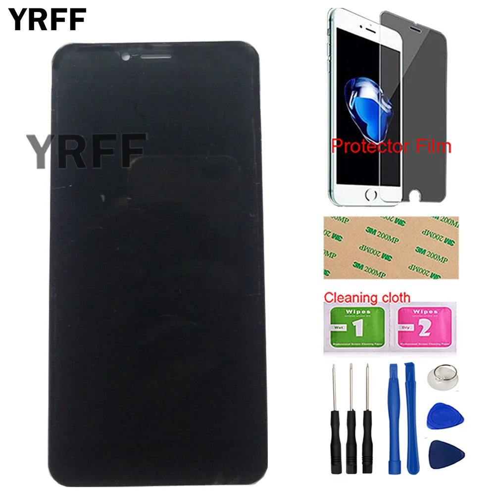 Черный 5,5 '' ЖК-дисплей для Oukitel U15S Мобильный телефон ЖК-дисплей+ кодирующий преобразователь сенсорного экрана в сборе ремонт стекло Инструменты пленка - Цвет: Черный