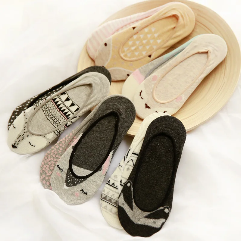 10 Пар/лот Новый 2016 Сен женские носки мультфильм животных творческий стелс