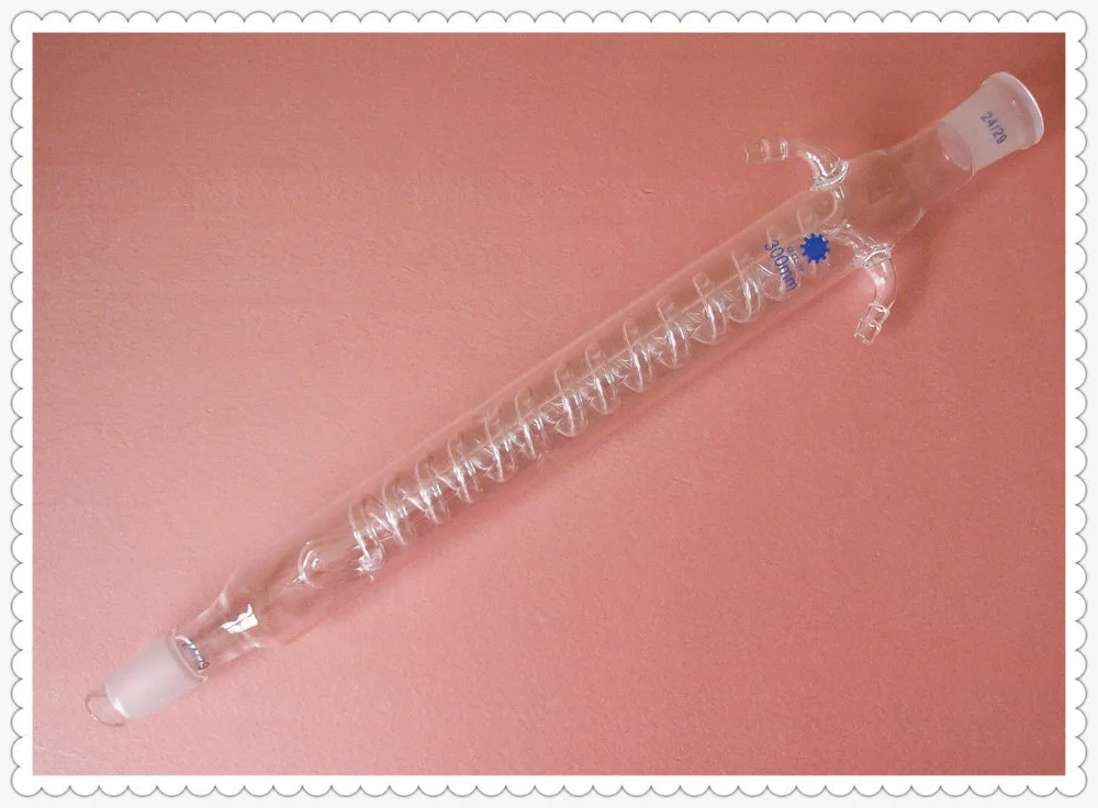 300 мм соединения 24/29 конденсатор со стеклянной катушкой заземление лабораторная