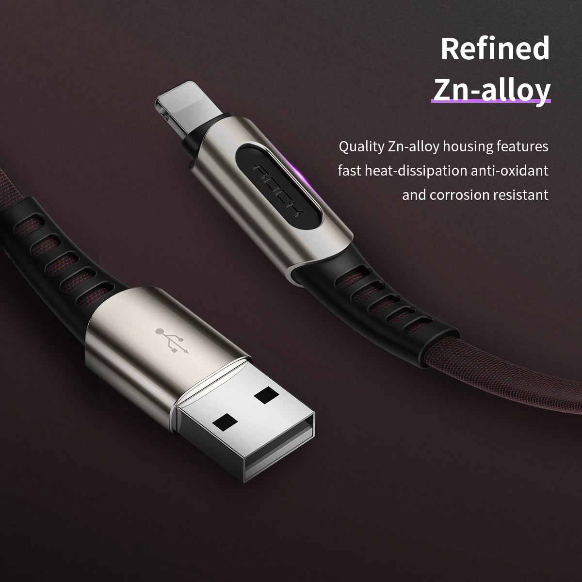 Rock 3 в 1 кабель для зарядки, 3.6A USB кабель для освещения Micro type C для iPhone 8 X Xiaomi samsung S8 Быстрая зарядка 120 см