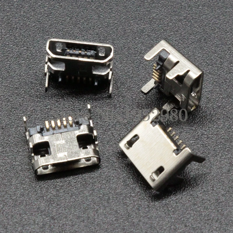 10 шт. разъёмы Micro USB 5 контактов 4 ножки|4 pin connector pcb|4 female connector4 |