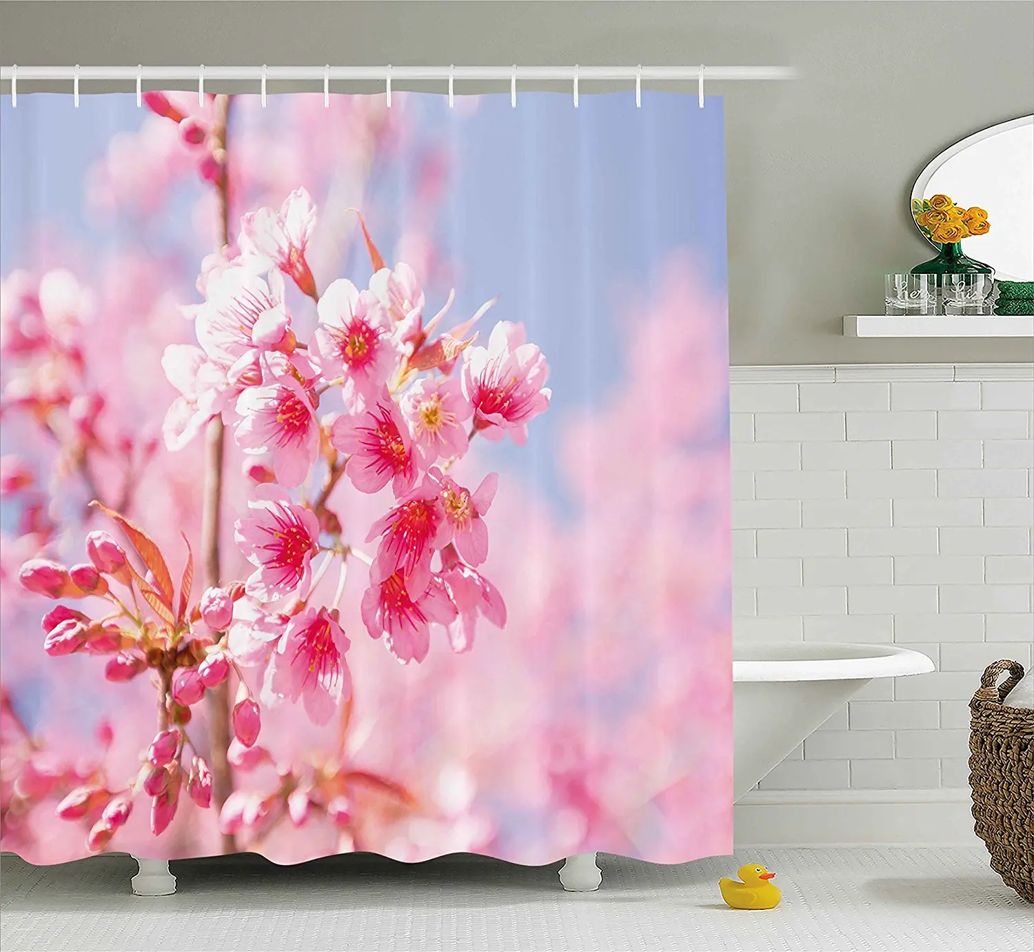 Цветочный душ занавеска Сакура цветение ветви цветок эссенция аромат природа