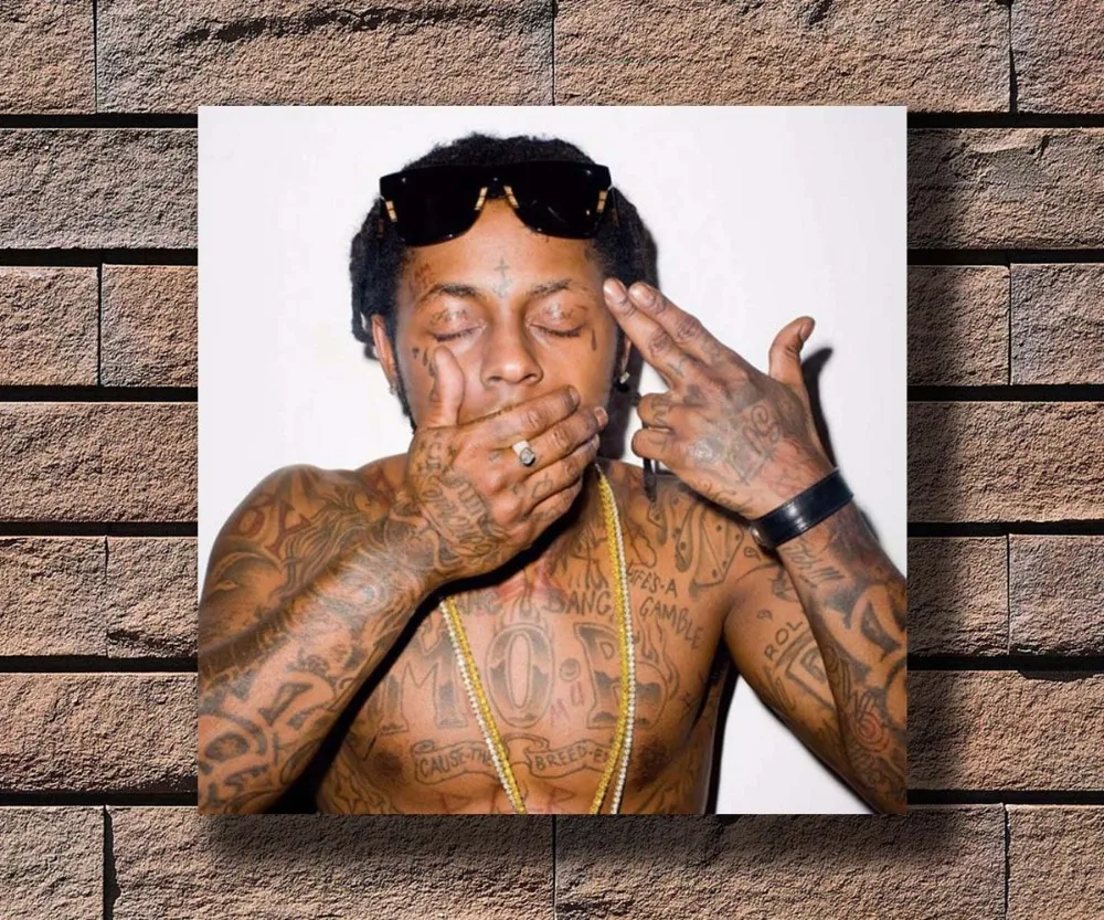 Y444 Lil Wayne Rap Rapper хип-хоп дымовая музыка горячий художественный плакат на холсте