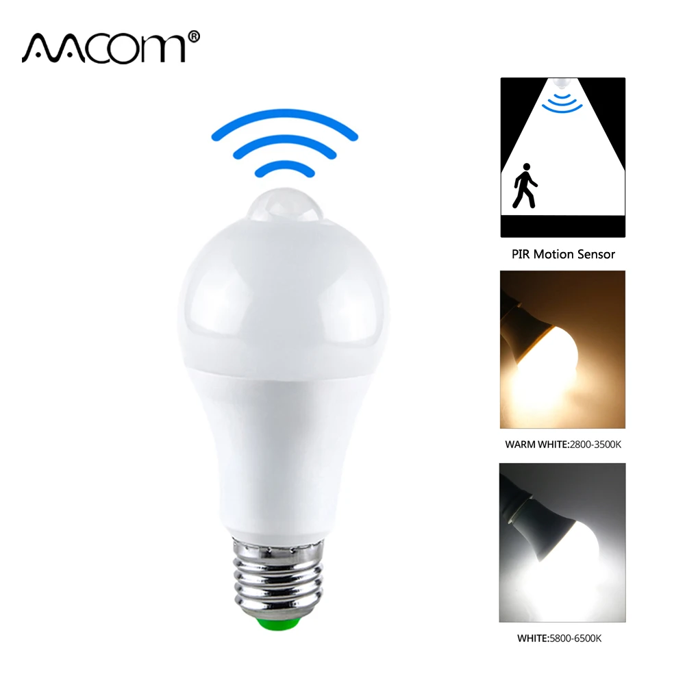 

Ampoule LED PIR Sensor Bulb E27 12W 18W AC 220V 110V Dusk to Dawn Light Bulb Day Night Light Motion Sensor Lamp IP42 Outdoor