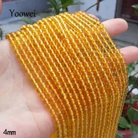 yoowei amber loose beads 3mm 4mm 5mm 6mm 7mm baltic natural round amber bead precious stone for diy jewelry bracelets necklaces
