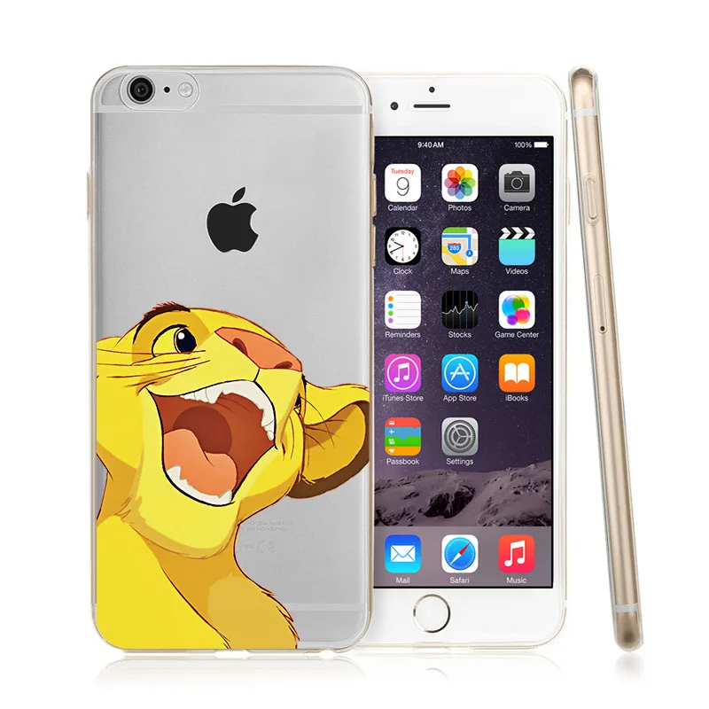 Мягкий ТПУ чехол с рисунком льва Кинга для iPhone 6 6S X XS Max Модный iphone 5 5S SE 7 8 Plus XR |
