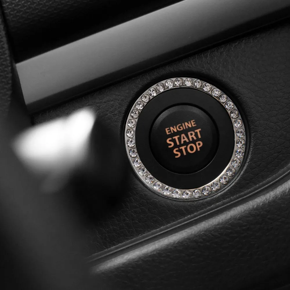2 шт./упаковка декоративные стразы для запуска и остановки двигателя автомобиля |