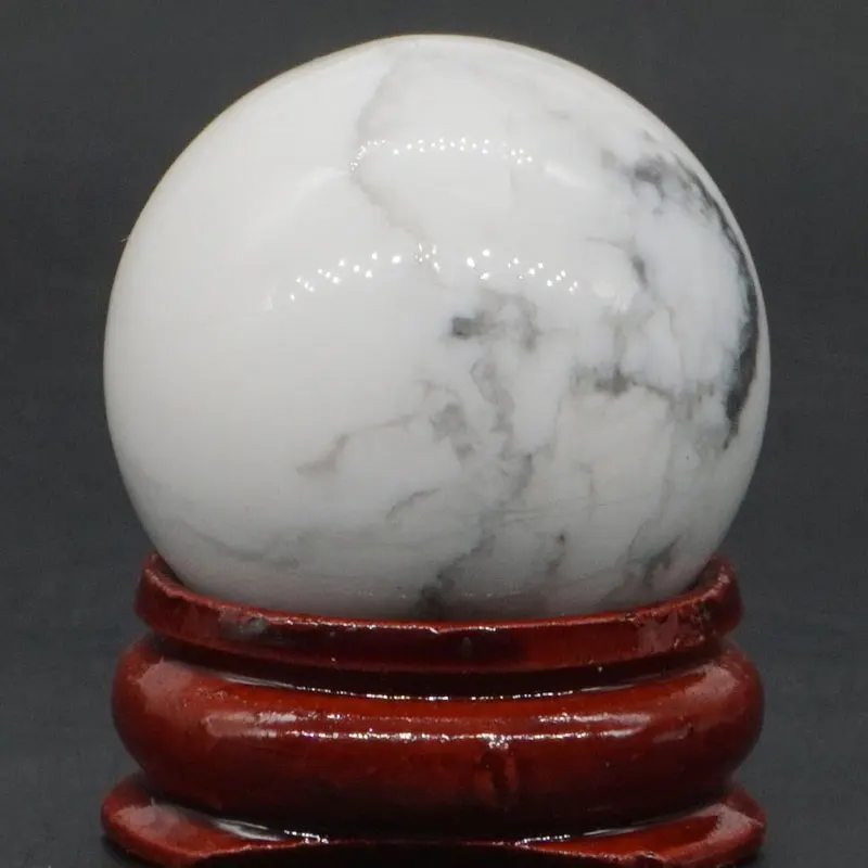 Натуральный белый бирюзовый говлит минеральная кварцевая сфера для массажа рук