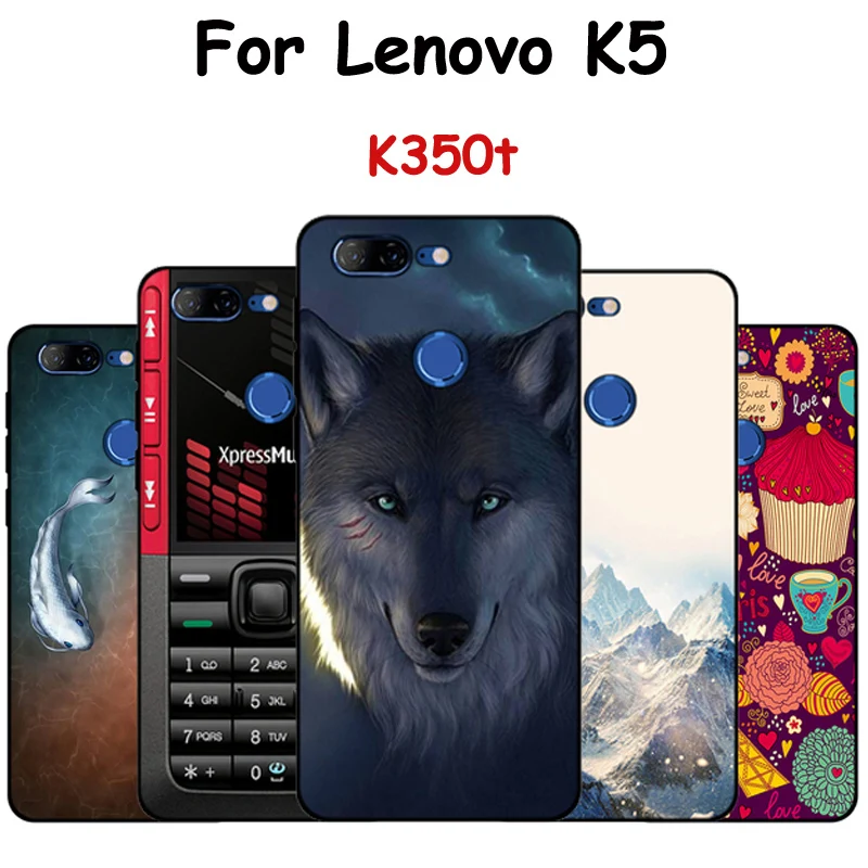 Для Lenovo K5 K350t чехол мультяшный силиконовый цветной для телефона с рисунком K 5 funda