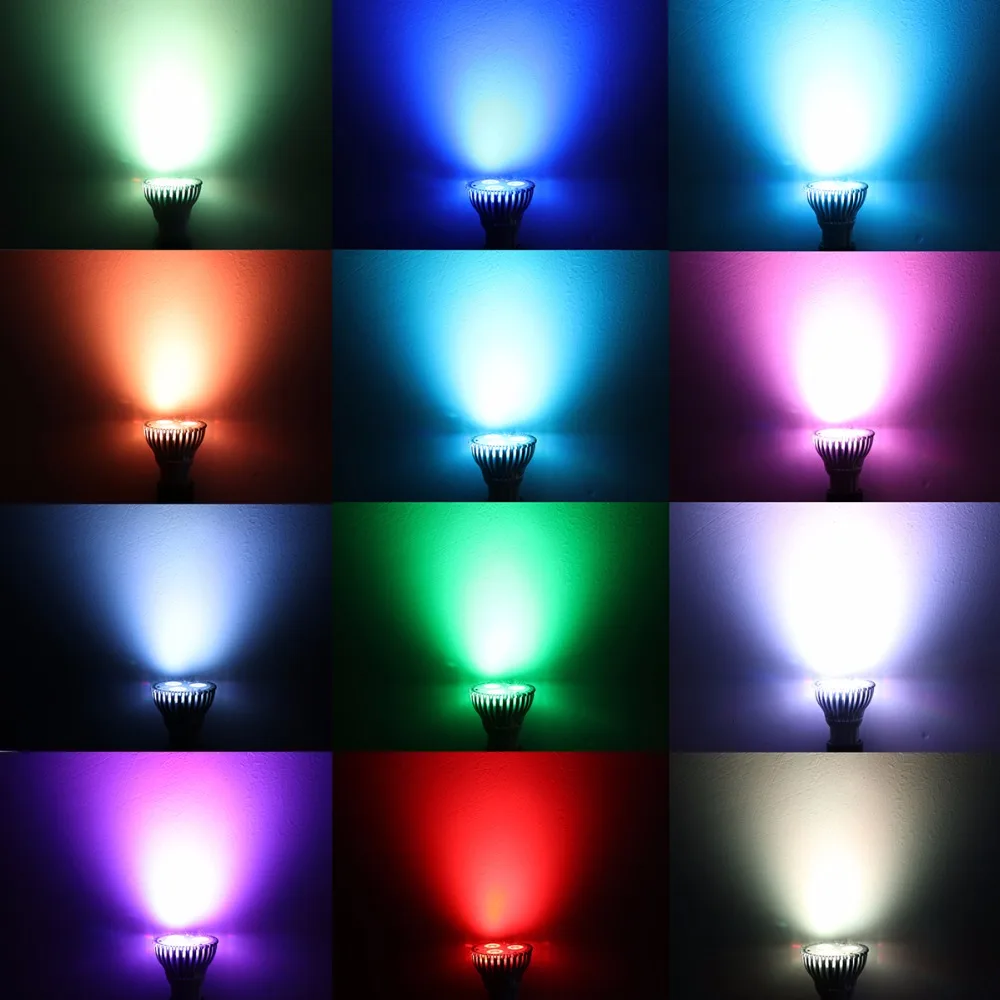 10 Вт PAR20 E27 RGB Светодиодная лампа сценическая 16 видов цветов Пульт дистанционного