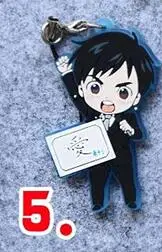 1 шт. аниме брелок Yuri On Ice Victor Nikiforov Katsuki JJ Otabek, забавный резиновый брелок для телефона - Цвет: 5