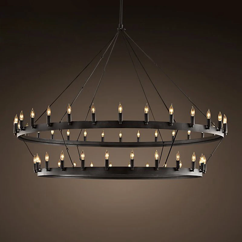 Железный подвесной светильник в стиле лофт американском и ретро винтажная