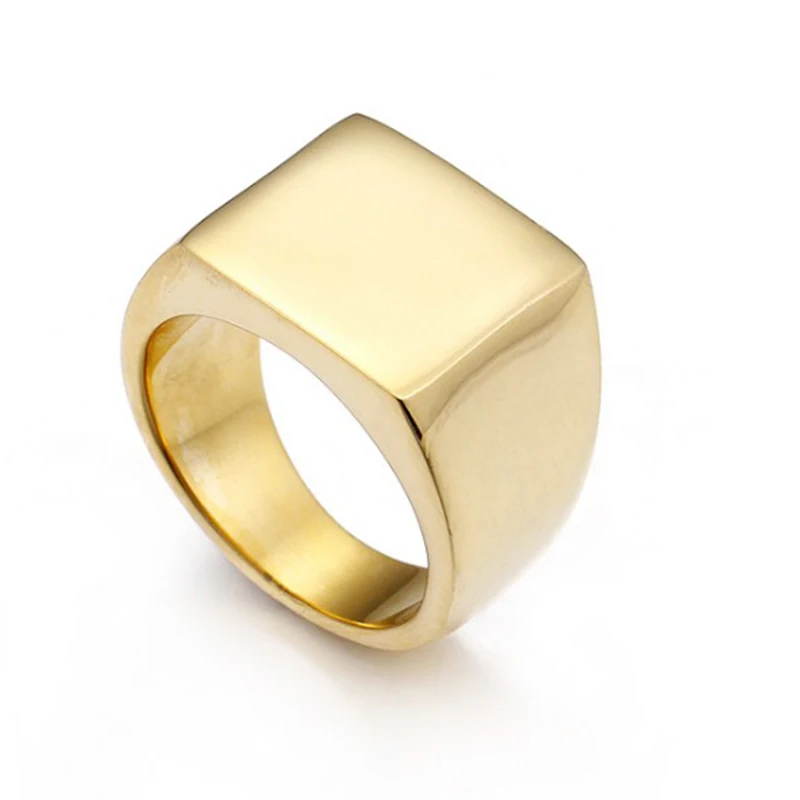 Мужское простое Клубное кольцо перстень блестящее украшение из нержавеющей
