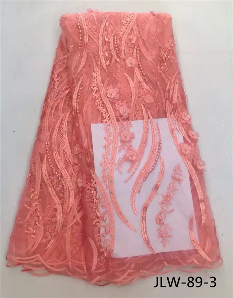 3d цветочное кружево с бусинами африканская вышитая французская Тюлевая