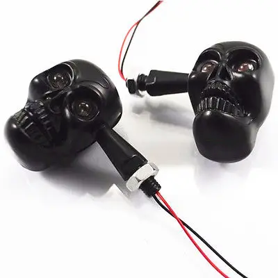 СВЕТОДИОДНЫЕ указатели поворота с черным черепом индикаторы освещения для