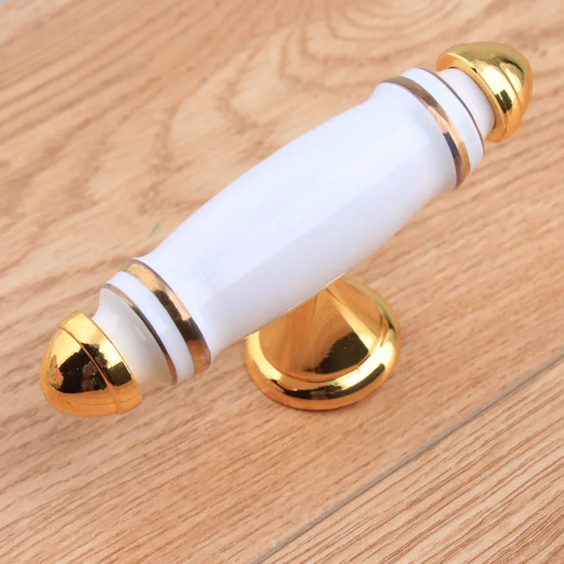 Modren Простые Модные Белые керамические выдвижные ручки для шкафа кухонного из