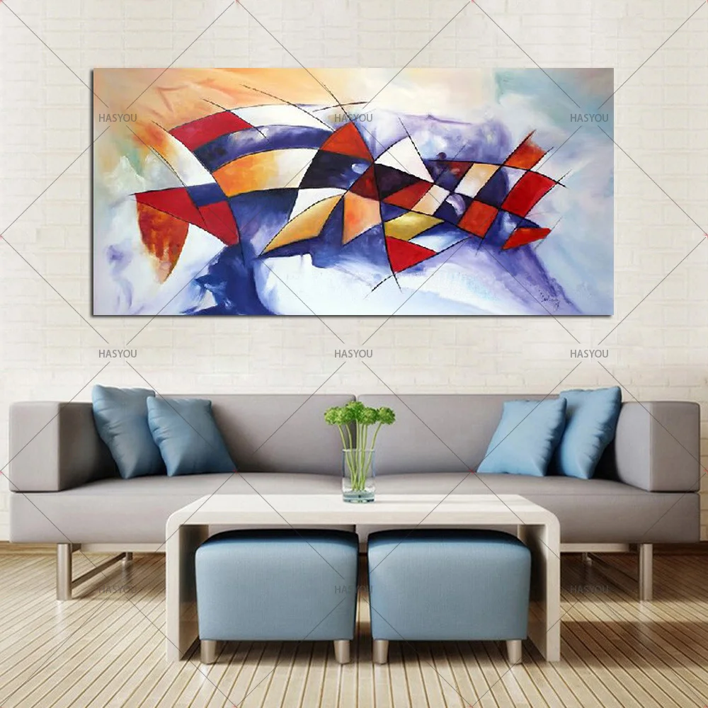 Ручная роспись высокое качество абстрактное украшение на стену живопись маслом