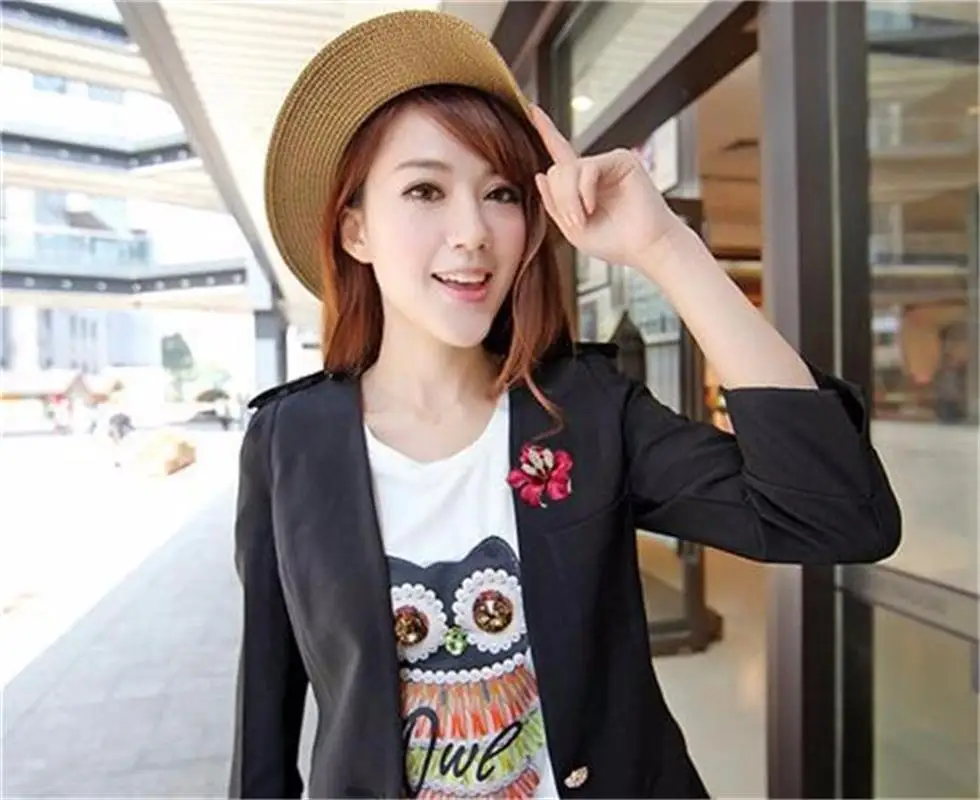 Meajoe модные стразы кристалл цветок лилии броши роза красный пять цветов