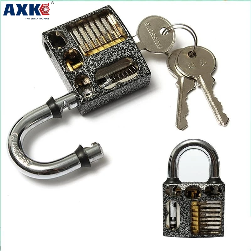 Axk прозрачный практика замок слесарь видимый Палочки разрезе с сломанный ключ |