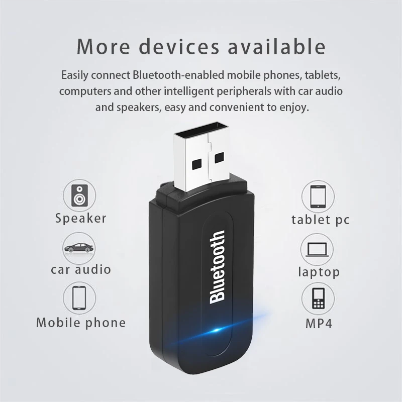 Bluetooth A2DP Dongle стерео музыкальный аудио приемник беспроводной USB адаптер
