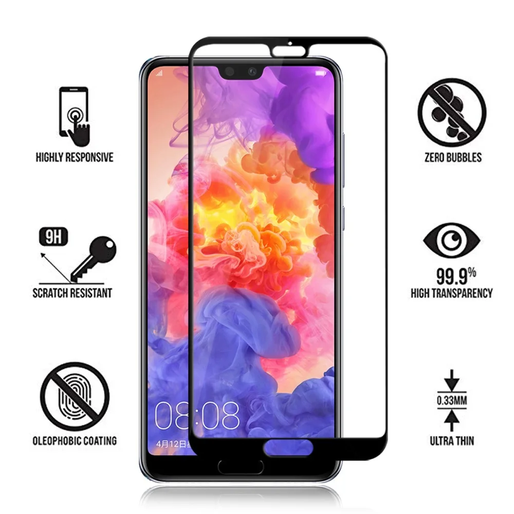 Закаленное стекло на huawei P20 Lite Защитное для экрана Pro защитное huawey p20 световая