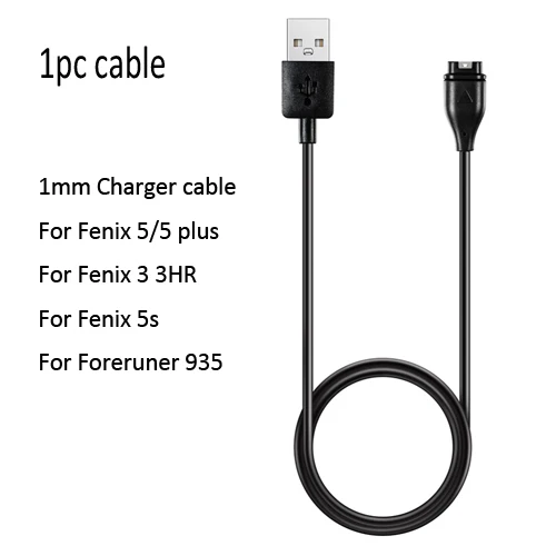 Charger cable only 22 мм ремешок для Garmin fenix 5 Forerunner 935 20 26 мм силиконовый ремешок для часов Garmin fenix 3 3HR 5S 5X ремень - Цвет: Charger cable only
