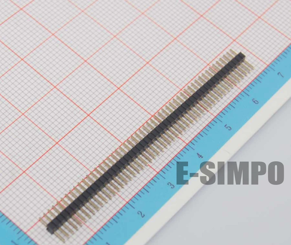 100pcs1X50P 1 27 мм контактный разъем 0 05 &quotвертикальный для мужчин прямой одиночный ряд