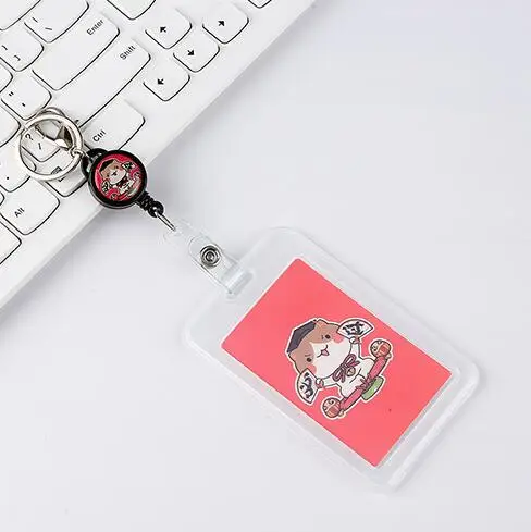 Kawaii Cat выдвижной держатель значка для работы прозрачный держатель Id Имя тег держатель выдвижной брелок - Цвет: NO.01
