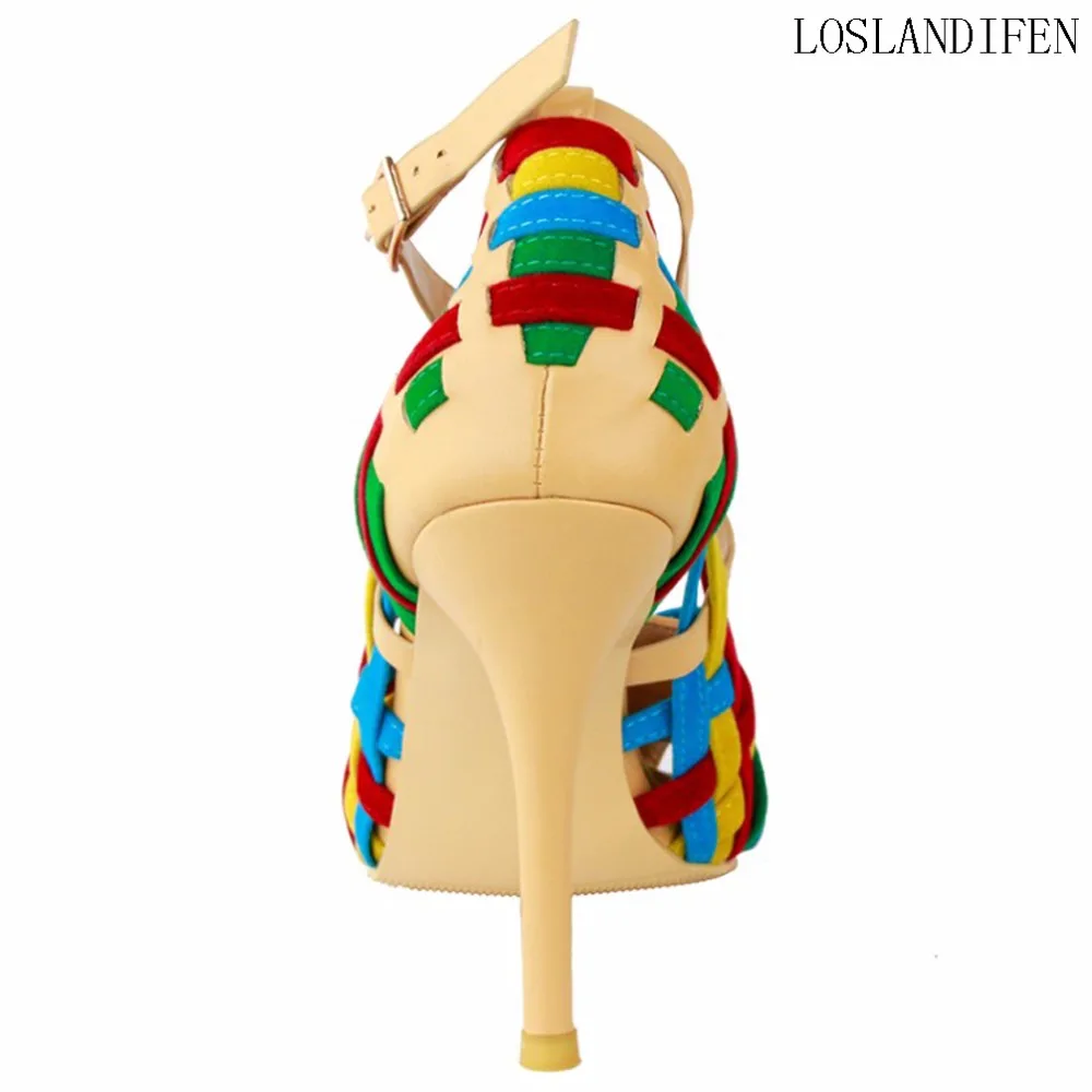 Новинка женские туфли-лодочки на высоком каблуке ручной работы Летние