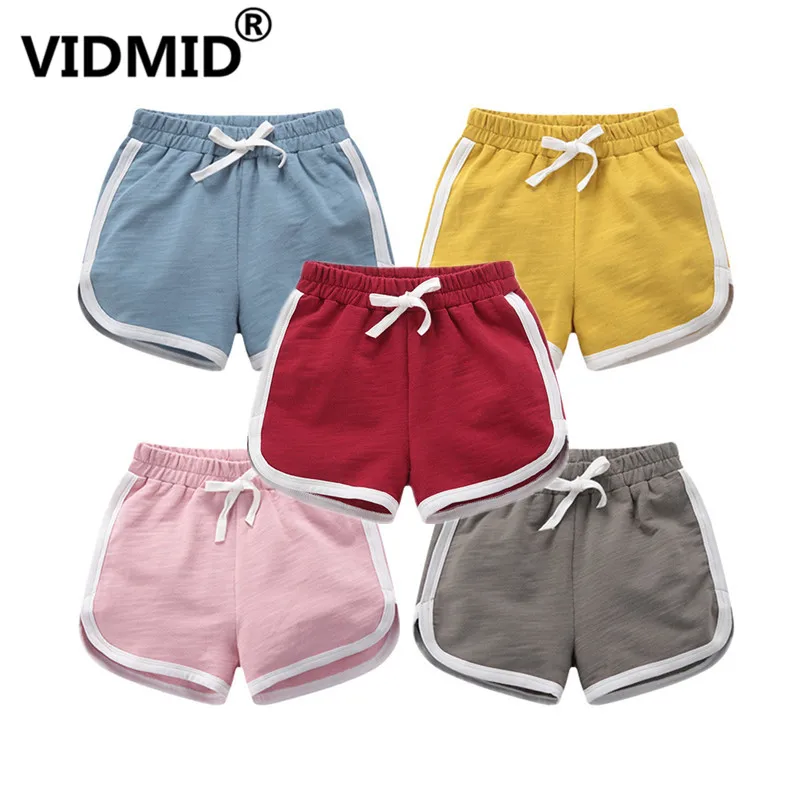 

VIDMID boy girls cotton shorts clothes kids striped shorts trousers cartoon children's clothing trousers boy girl shorts P4086