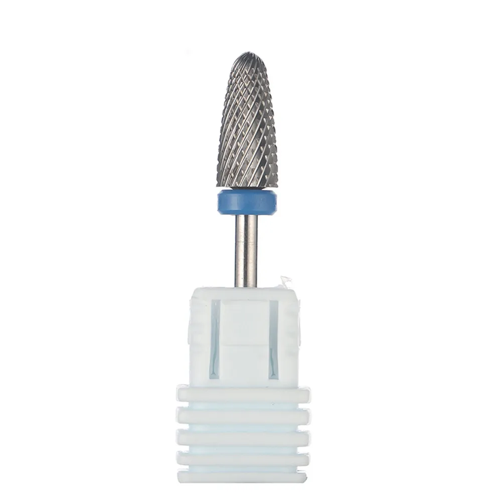 Silver Blue SOTRLO 8 Тип ногтей сверла для электрической дрели маникюрная машина аксессуар Радуга карбид вольфрама керамическая фреза для ногтей - Цвет: Silver Blue