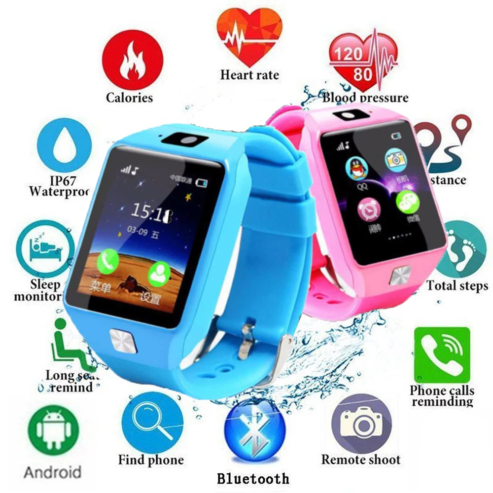 2019 модные часы Smart Watch Поддержка SIM TF карты для Android IOS Телефон детская камера Для