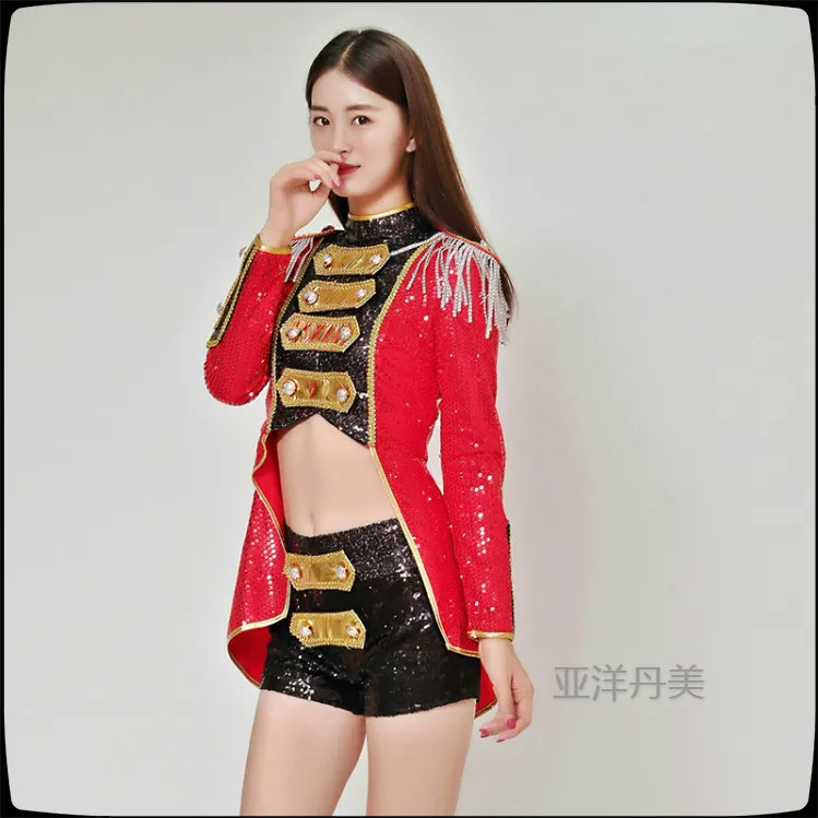 Под заказ джаз танец смокинг современный костюмы DS ночной клуб мода блесток Hanfu