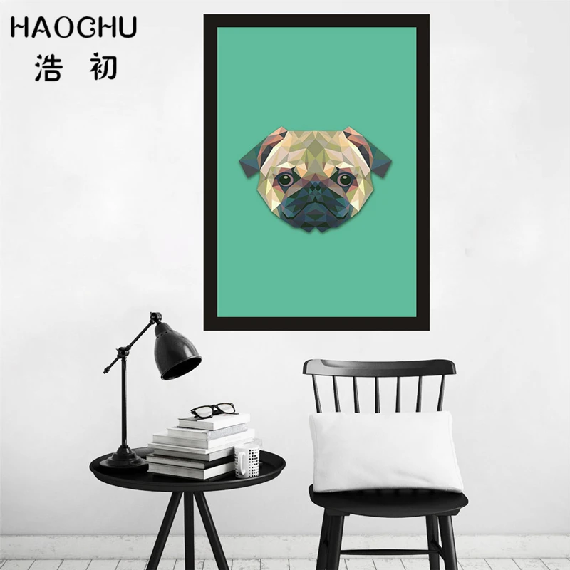 Абстрактная Европейская стильная Очаровательная голова французского бульдога