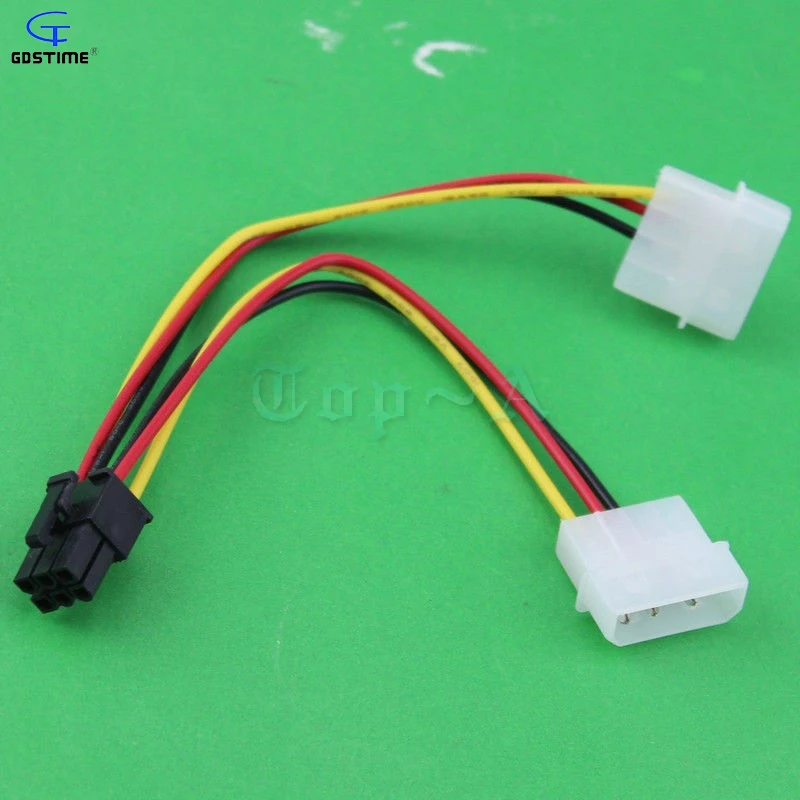 

Gdstime 1 Piece Molex to 6Pin PCI Express PCI-E Graphics Video Card Converter Power Adapter Cable