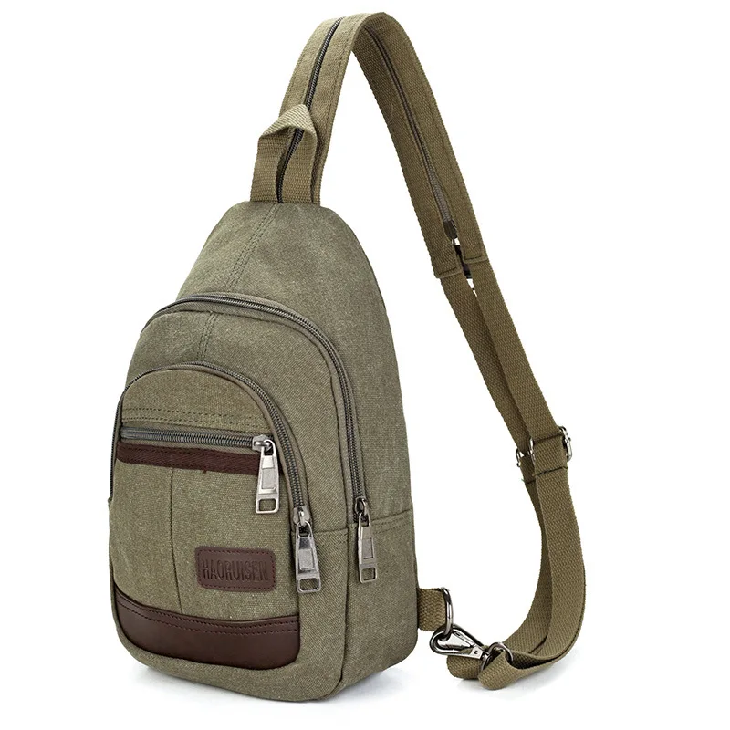 Многофункциональная Мужская Холщовая Сумка нагрудный рюкзак деловой складной
