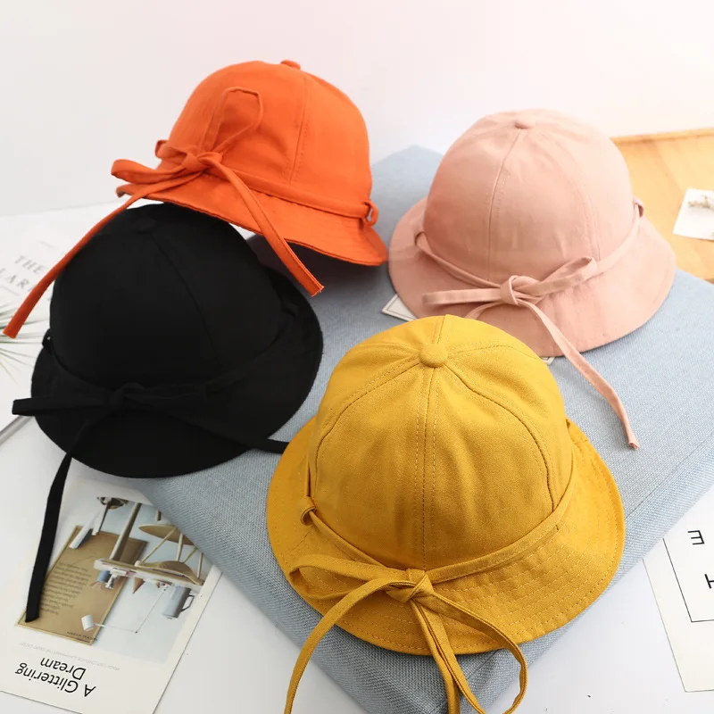 Новинка 2019 детская Милая шляпа с бантом в рыбацком стиле принцессы для девочек