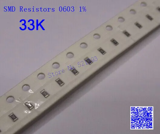SMD резисторы 0603 33 K ohm 1/10W 1% Чип резисторы|smd resistor 0603|smd resistorresistor |