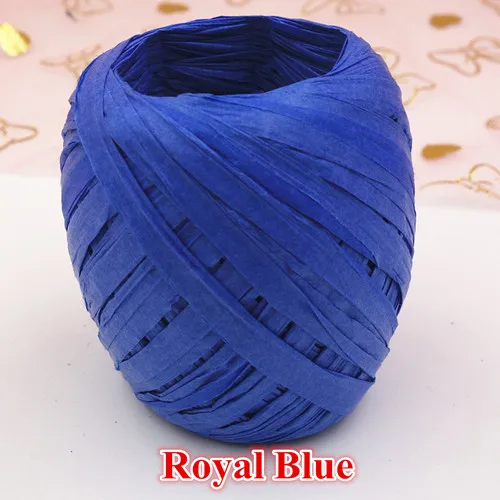 Royal Blue 20 м/катушка бумажная лента рафия рулон бумаги веревка из рафии соломенная веревка шар подарочная упаковка сувениры подарочная упаковка - Цвет: Royal Blue