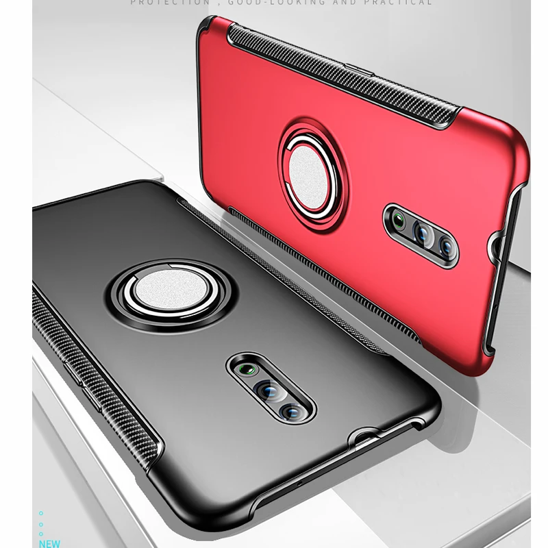 Чехол OPPO RENO, Роскошный чехол, защитный чехол для автомобиля, кольцо с защитой от магнетизма, ударопрочный чехол из ТПУ+ ПК для OPPO RENO CPH1921, чехол 6,4"