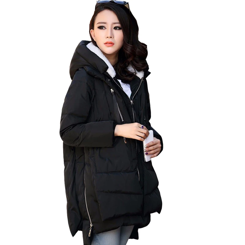 

Women's Winter Jacket New Cotton Jacket Parkas Jacket Fashion Female Ladies Coat Plus Size M-5XL Long Thick Warm Hooded
