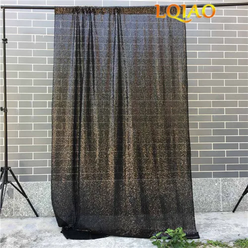 Black 4ftx8ft изменен белый блесток фон, блестками Шторы, Свадебные Photo Booth фон, фотографии Задний план, Рождество Декор - Цвет: Black