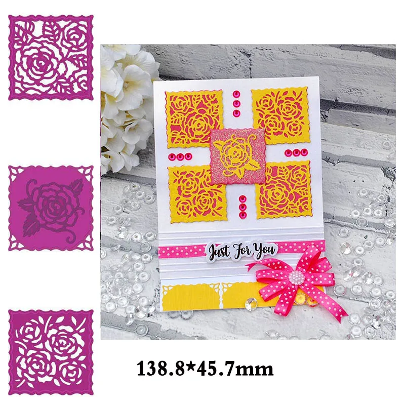 Розовое лоскутное трафарет металлический высекальный набор сделай сам для