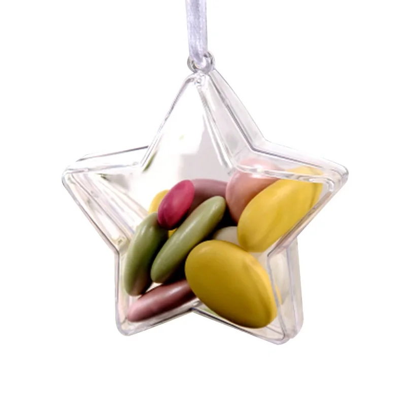 Рождество прозрачный Пластик Star Форма мяч цветочных растений контейнер дома