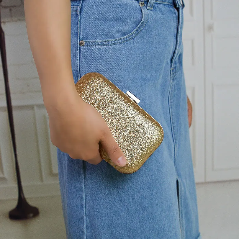 Золотая вечерняя сумка клатч женские сумки свадебные блестящие сумочки