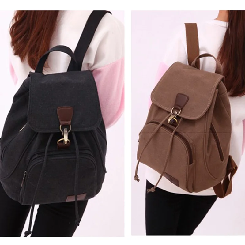 

Vintage Women Backpack Canvas Female Backpack Preppy Students School Bags For Teenage Girls Mochila Laptop Bag Daily Pack XA43ZC