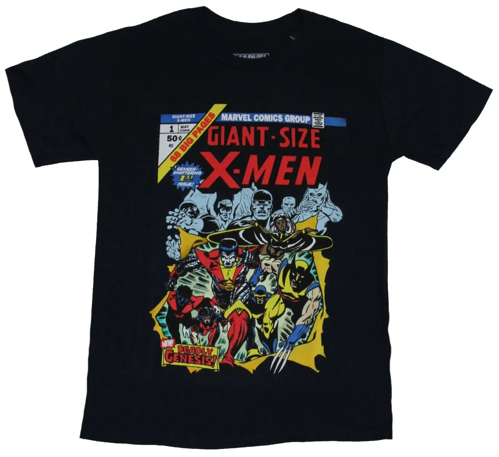 Х-Для мужчин(Marvel Comics) Для мужчин s Футболка-гигантский-Размеры X-Для мужчин классический чехол печать изображения футболки человек короткий рукав Футболка топы, футболки