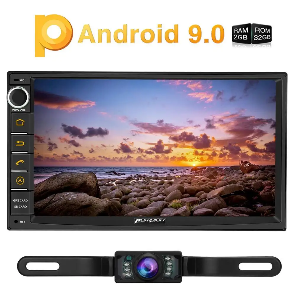 Тыква Универсальный Android 9 0 GPS 2 Din 7 &quotавтомобильный Радио Аудио плеер без DVD