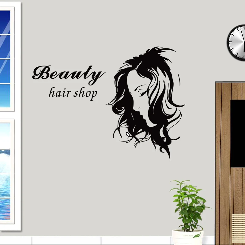 Стикеры для салона красоты настенные наклейки парикмахерской виниловые на окна