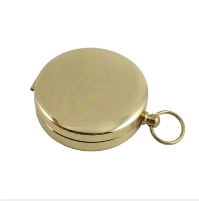 Портативный карманный компас из латуни золотой медный с ночным дисплеем 50 шт. |